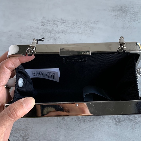 Parfois Evening Clutch Chain Art Deco New - Picture 8 of 9